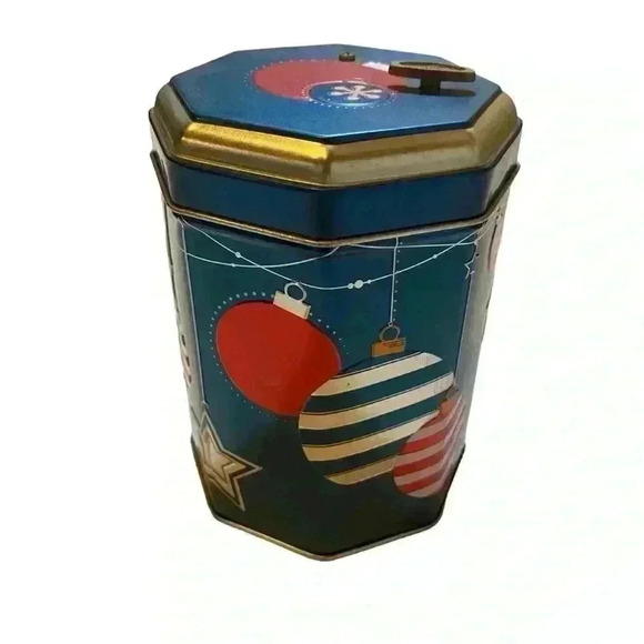 Stockmeyer Sugar Cookie Empty Tin Wind-up Music Christmas 5.5” Tall 2015 - Picture 4 of 8